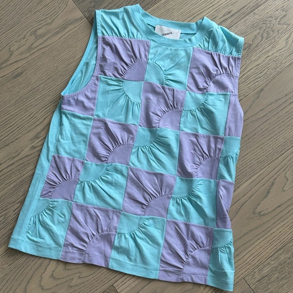 COPERNI BLUE AND PURPLE PATCHWORK SHIRT - Picture 3 of 4